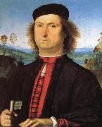 PERUGINO, Pietro Portrait of Francesco delle Opere china oil painting artist